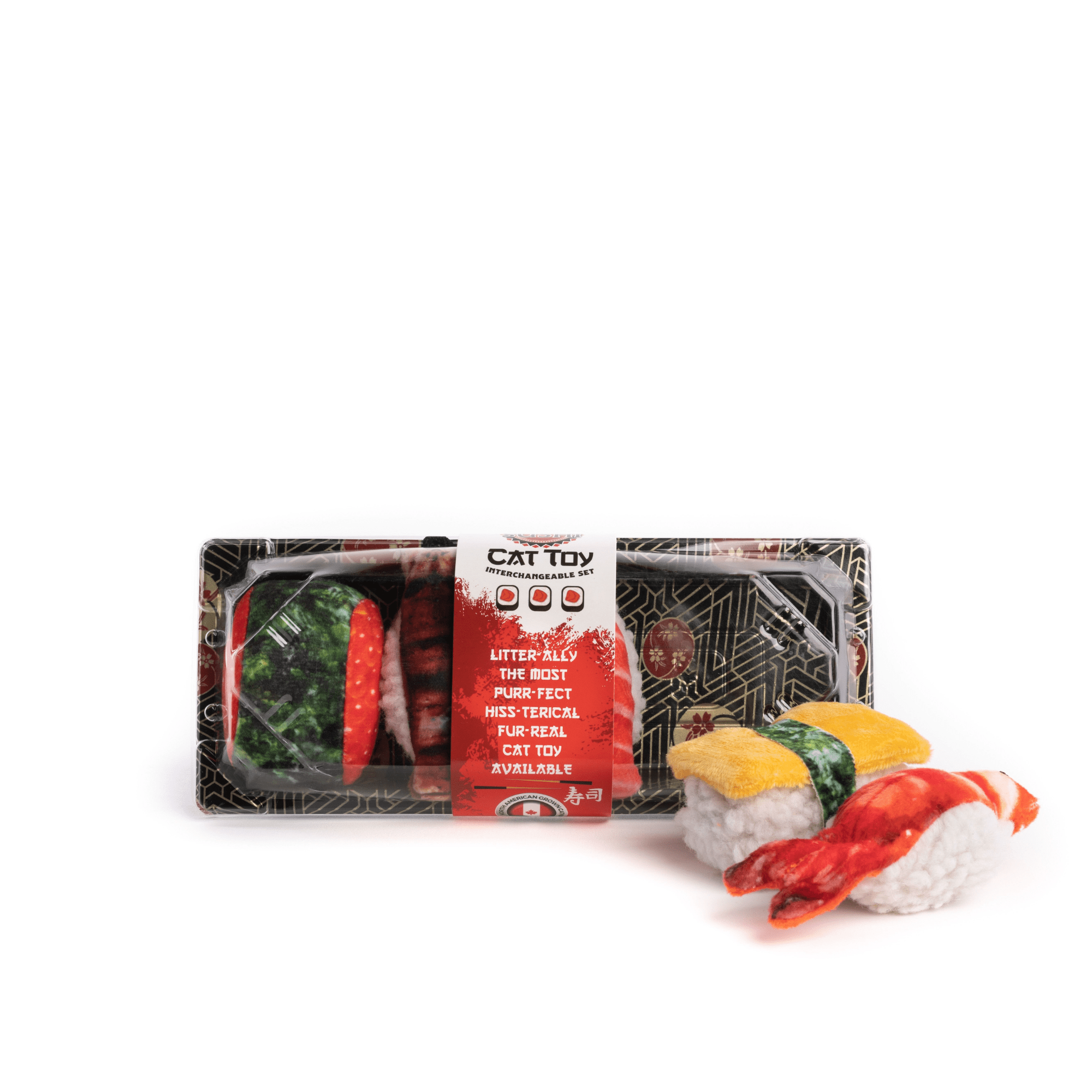 Sushi Pieces Cat Toy