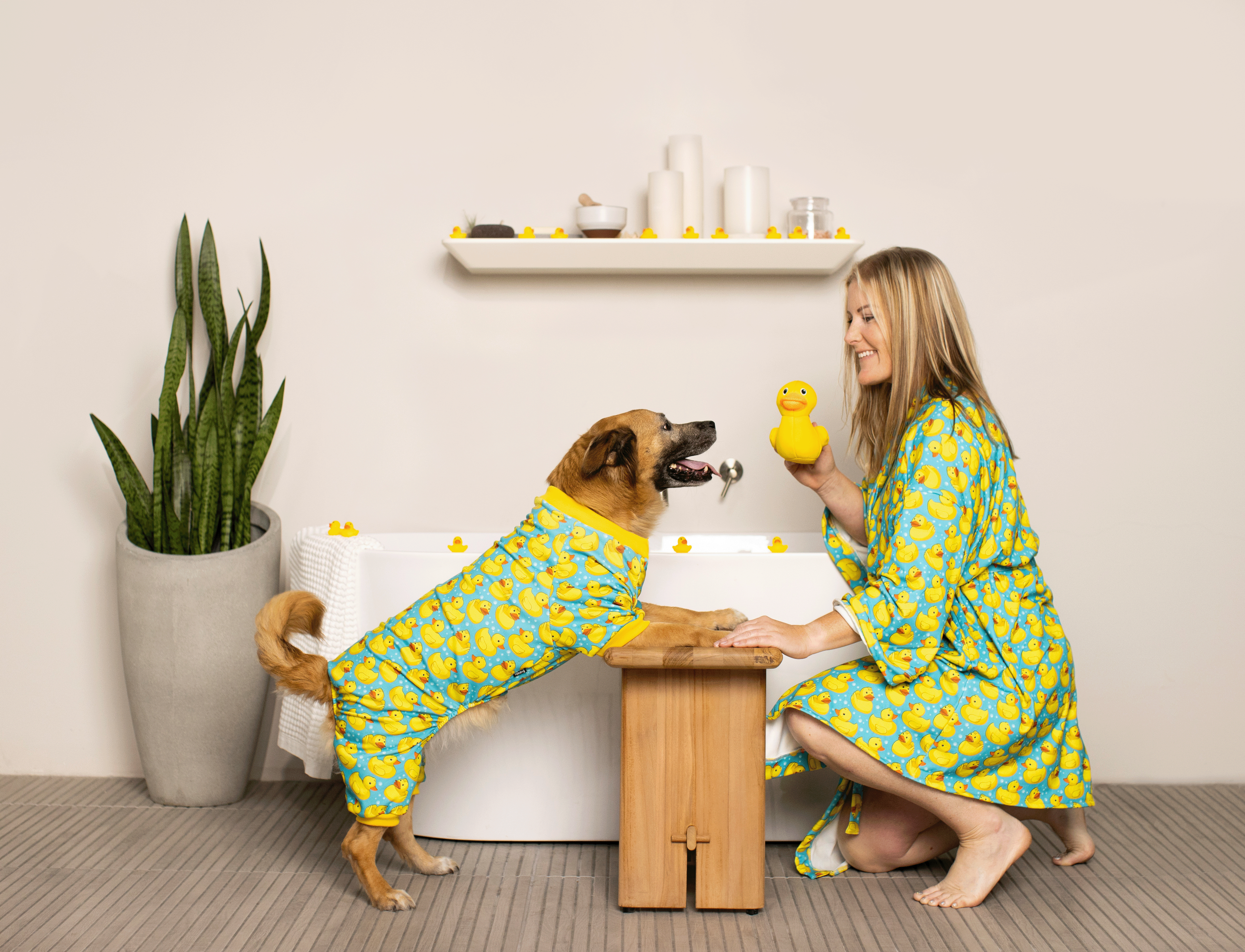 Rubber Ducky Matching Human Robe