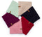 collection of infinity scarves for dogs in burgundy, navy, oatmeal, mint green, plum and pink