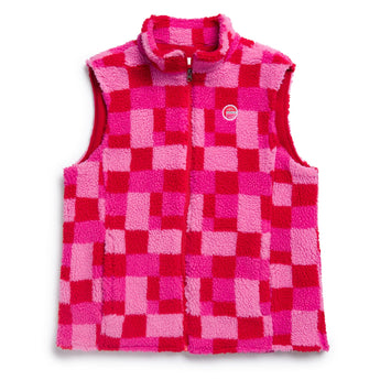 fabdog® Small Fab Ski Matching Human Pink Sherpa Vest Apparel