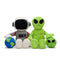 Small blue earth faball®, floppy white and gray astronaut, floppy green alien, green alien faball®