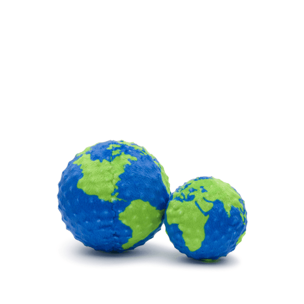 large 4" and small 3' green and blue earth faball® 