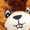 Cute brown beaver faball® with a white face, brown nose and two front teeth