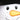 white snowman with a black tophat with red trim, yellow carrot nose, black eyes, dotted 'coal' smile